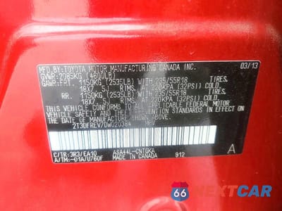 Zdjęcie 13 z 13 samochodu: 2013 TOYOTA RAV4 LIMITED VIN:2T3DFREV7DW020384 - miniatura