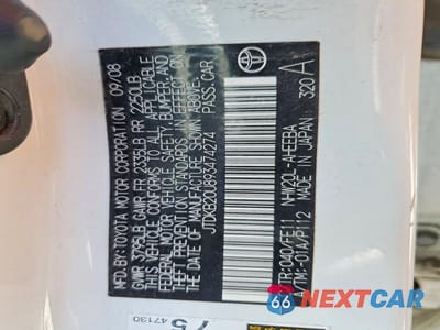 Zdjęcie 12 z 12 samochodu: 2009 TOYOTA PRIUS BASE VIN:JTDKB20U893474274 - miniatura