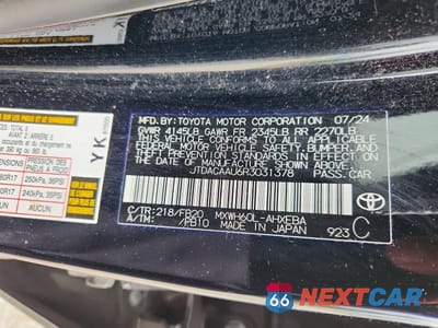 Zdjęcie 12 z 12 samochodu: 2024 TOYOTA PRIUS LE VIN:JTDACAAU6R3031378 - miniatura