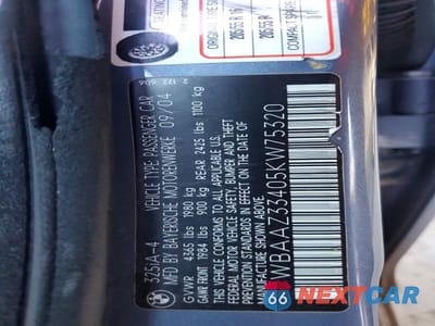 Zdjęcie 12 z 12 samochodu: 2005 BMW 325 IS SULEV VIN:WBAAZ33405KW75320 - miniatura
