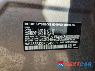 Zdjęcie 12 z 12 samochodu: 2024 BMW 530 XI VIN:WBA53FJ00RCS45551 - miniatura