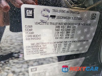 Zdjęcie 13 z 13 samochodu: 2020 CHEVROLET SILVERADO C1500 LT VIN:1GCRWCEK3LZ175862 - miniatura