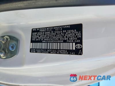 Zdjęcie 12 z 12 samochodu: 2014 TOYOTA YARIS 3-DOOR L FLEET VIN:VNKJTUD33EA008996 - miniatura