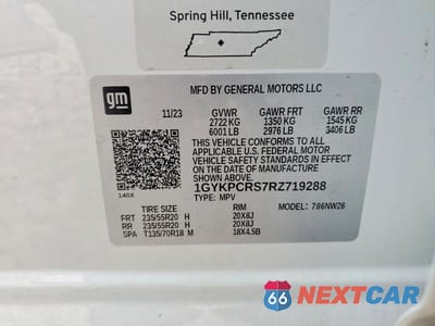 Zdjęcie 14 z 14 samochodu: 2024 CADILLAC XT6 PREMIUM LUXURY VIN:1GYKPCRS7RZ719288 - miniatura