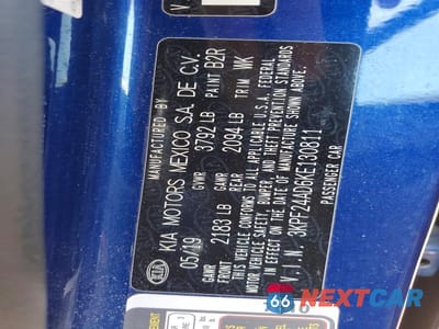 Zdjęcie 12 z 12 samochodu: 2019 KIA FORTE LXS VIN:3KPF24AD6KE130811 - miniatura