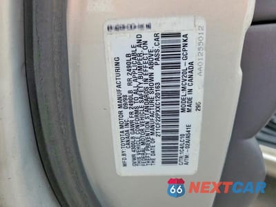 Zdjęcie 12 z 12 samochodu: 1999 TOYOTA CAMRY SOLARA SLE V6 VIN:2T1CF22PXXC120163 - miniatura