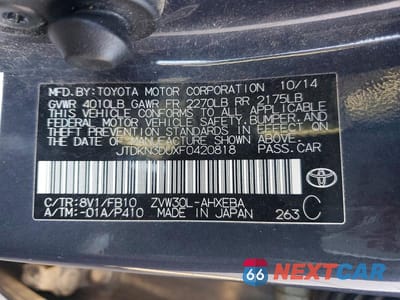 Zdjęcie 12 z 12 samochodu: 2015 TOYOTA PRIUS THREE VIN:JTDKN3DUXF0420818 - miniatura