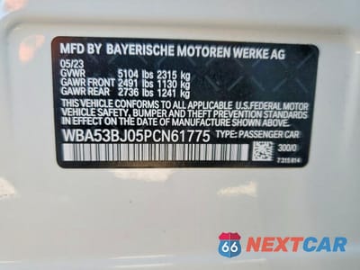 Zdjęcie 12 z 12 samochodu: 2023 BMW 540 I VIN:WBA53BJ05PCN61775 - miniatura