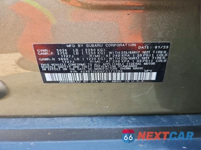 Zdjęcie 12 z 12 samochodu: 2023 SUBARU OUTBACK WILDERNESS VIN:4S4BTGUD6P3172396 - miniatura