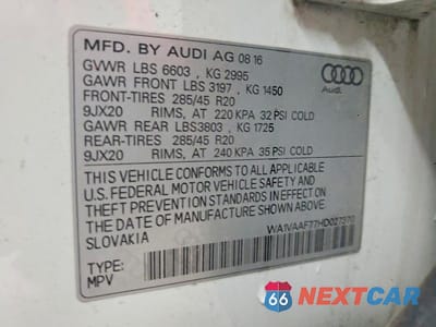 Zdjęcie 13 z 13 samochodu: 2017 AUDI Q7 PRESTIGE VIN:WA1VAAF77HD027370 - miniatura