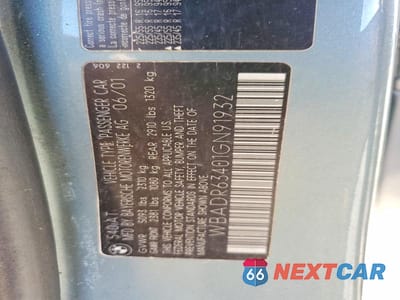 Zdjęcie 12 z 12 samochodu: 2001 BMW 540 IT AUTOMATIC VIN:WBADR63401GN91932 - miniatura