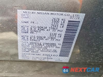 Zdjęcie 14 z 14 samochodu: 2024 NISSAN PATHFINDER SV VIN:5N1DR3BC6RC300102 - miniatura