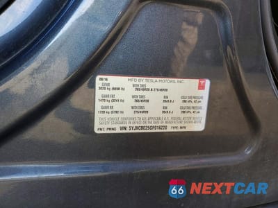 Zdjęcie 14 z 14 samochodu: 2016 TESLA MODEL X VIN:5YJXCBE25GF016220 - miniatura