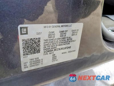 Zdjęcie 13 z 13 samochodu: 2018 CHEVROLET SUBURBAN K1500 PREMIER VIN:1GNSKJKC9JR187243 - miniatura