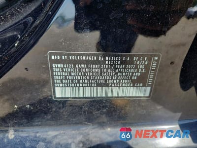 Zdjęcie 12 z 12 samochodu: 2021 VOLKSWAGEN JETTA S VIN:3VWC57BU1MM006106 - miniatura