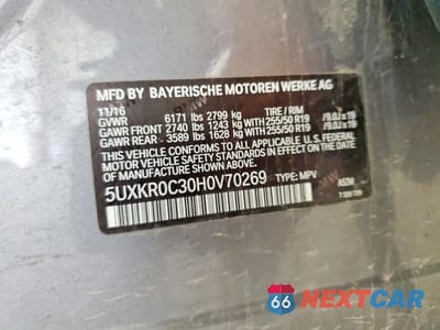 Zdjęcie 13 z 13 samochodu: 2017 BMW X5 XDRIVE35I VIN:5UXKR0C30H0V70269 - miniatura