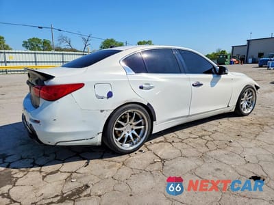 Trzecie zdjęcie samochodu z tyłu: 2014 INFINITI Q50 PREMIUM VIN:JN1BV7AR3EM693777 - miniatura