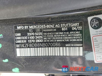 Zdjęcie 13 z 13 samochodu: 2022 MERCEDES-BENZ E 350 VIN:W1KZF8DB8NB070086 - miniatura