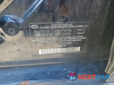 Zdjęcie 12 z 12 samochodu: 2013 HYUNDAI ELANTRA LIMITED VIN:5NPDH4AE9DH405665 - miniatura