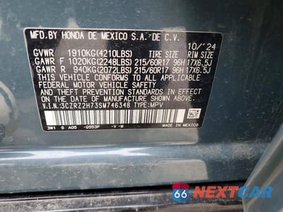 Zdjęcie 13 z 13 samochodu: 2025 HONDA HR-V EXL VIN:3CZRZ2H73SM746348 - miniatura