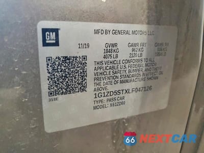 Zdjęcie 12 z 12 samochodu: 2020 CHEVROLET MALIBU LT VIN:1G1ZD5STXLF047126 - miniatura