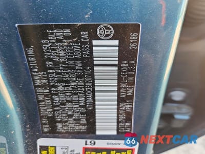 Zdjęcie 12 z 12 samochodu: 2025 TOYOTA CAMRY LE VIN:4T1DAACK3SU207104 - miniatura
