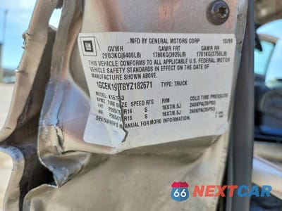 Zdjęcie 12 z 12 samochodu: 2000 CHEVROLET SILVERADO K1500 VIN:1GCEK19T8YZ182671 - miniatura