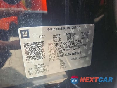 Zdjęcie 12 z 12 samochodu: 2018 CADILLAC ESCALADE LUXURY VIN:1GYS4BKJ1JR188579 - miniatura