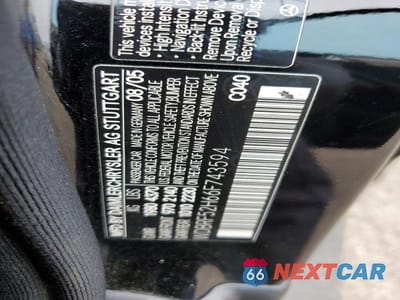 Zdjęcie 12 z 12 samochodu: 2006 MERCEDES-BENZ C 230 VIN:WDBRF52H66F743594 - miniatura