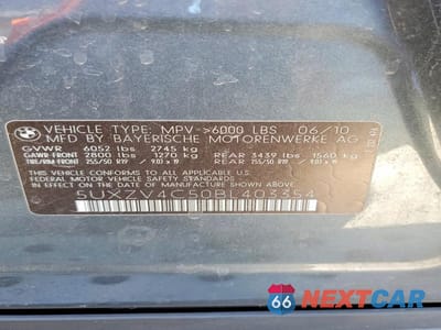Zdjęcie 13 z 13 samochodu: 2011 BMW X5 XDRIVE35I VIN:5UXZV4C50BL403354 - miniatura