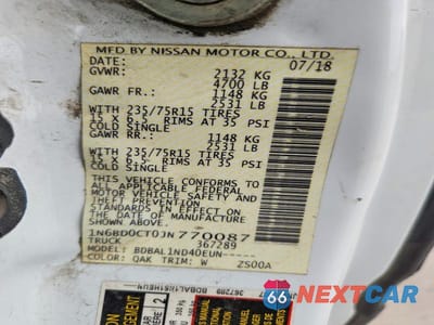 Zdjęcie 12 z 12 samochodu: 2018 NISSAN FRONTIER S VIN:1N6BD0CT0JN770087 - miniatura