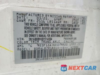 Zdjęcie 12 z 12 samochodu: 2025 NISSAN SENTRA S VIN:3N1AB8BV4SY314994 - miniatura