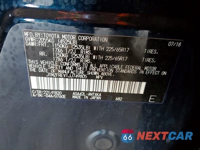 Zdjęcie 12 z 12 samochodu: 2018 TOYOTA RAV4 LE VIN:JTMZFREV1JJ749805 - miniatura