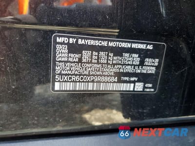 Zdjęcie 13 z 13 samochodu: 2023 BMW X5 XDRIVE40I VIN:5UXCR6C0XP9R88684 - miniatura