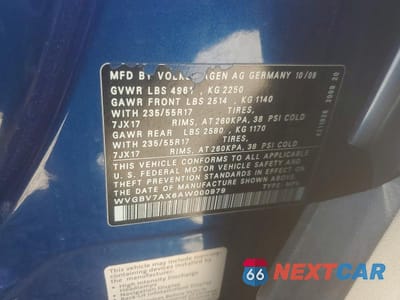 Zdjęcie 13 z 13 samochodu: 2010 VOLKSWAGEN TIGUAN SE VIN:WVGBV7AX6AW000979 - miniatura
