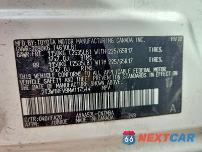 Zdjęcie 13 z 13 samochodu: 2021 TOYOTA RAV4 XLE VIN:2T3W1RFV9MW117544 - miniatura