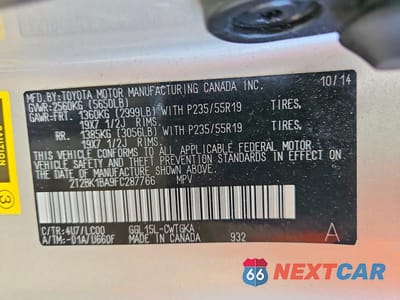 Zdjęcie 13 z 13 samochodu: 2015 LEXUS RX 350 BASE VIN:2T2BK1BA9FC287766 - miniatura