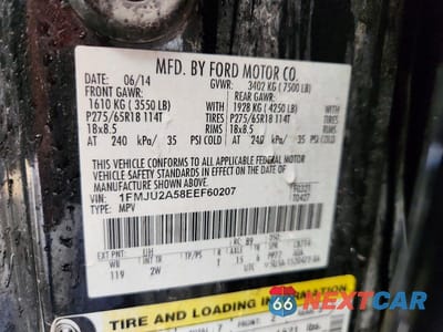 Zdjęcie 13 z 13 samochodu: 2014 FORD EXPEDITION LIMITED VIN:1FMJU2A58EEF60207 - miniatura