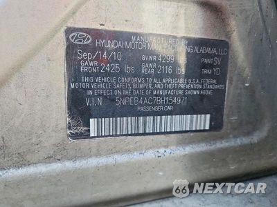 Zdjęcie 12 z 12 samochodu: 2011 HYUNDAI SONATA GLS VIN:5NPEB4AC7BH154971 - miniatura