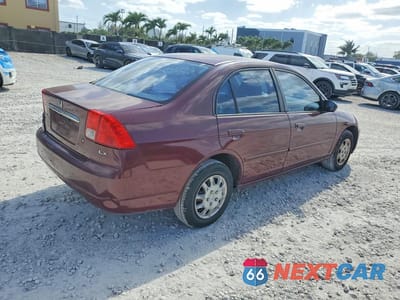 Trzecie zdjęcie samochodu z tyłu: 2003 HONDA CIVIC LX VIN:2HGES16543H553146 - miniatura