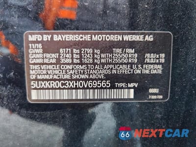 Zdjęcie 14 z 14 samochodu: 2017 BMW X5 XDRIVE35I VIN:5UXKR0C3XH0V69565 - miniatura