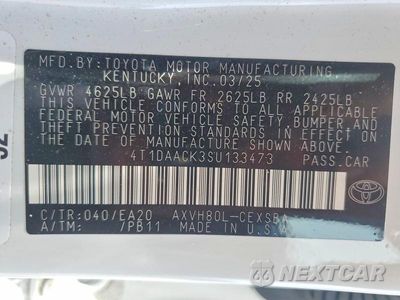 Zdjęcie 13 z 13 samochodu: 2025 TOYOTA CAMRY SE VIN:4T1DAACK3SU133473 - miniatura