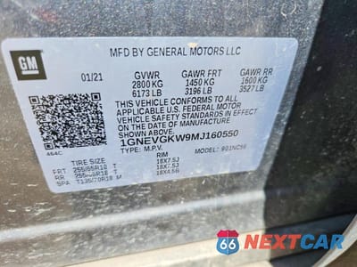 Zdjęcie 13 z 13 samochodu: 2021 CHEVROLET TRAVERSE LT VIN:1GNEVGKW9MJ160550 - miniatura