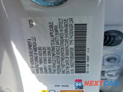 Zdjęcie 12 z 12 samochodu: 2025 HONDA ACCORD LX VIN:1HGCY1F28SA081638 - miniatura