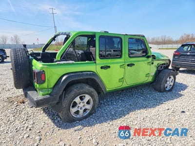 Trzecie zdjęcie samochodu z tyłu: 2019 JEEP WRANGLER UNLIMITED SPORT VIN:1C4HJXDG8KW669892 - miniatura