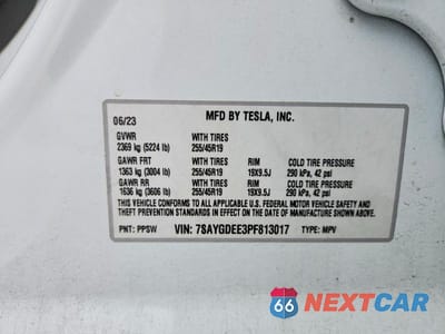 Zdjęcie 12 z 12 samochodu: 2023 TESLA MODEL Y VIN:7SAYGDEE3PF813017 - miniatura