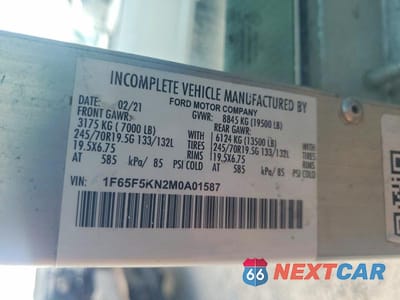 Zdjęcie 10 z 10 samochodu: 2021 FORD F59 DELIVERY TRUCK VIN:1F65F5KN2M0A01587 - miniatura