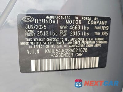 Zdjęcie 13 z 13 samochodu: 2025 HYUNDAI SONATA N LINE VIN:KMHL54JC2SA521678 - miniatura