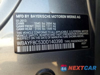 Zdjęcie 13 z 13 samochodu: 2013 BMW 750 LXI VIN:WBAYF8C53DD140398 - miniatura