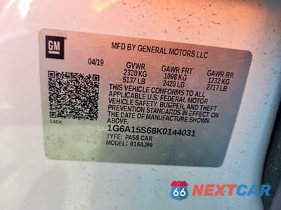 Zdjęcie 13 z 13 samochodu: 2019 CADILLAC CTS-V VIN:1G6A15S68K0144031 - miniatura